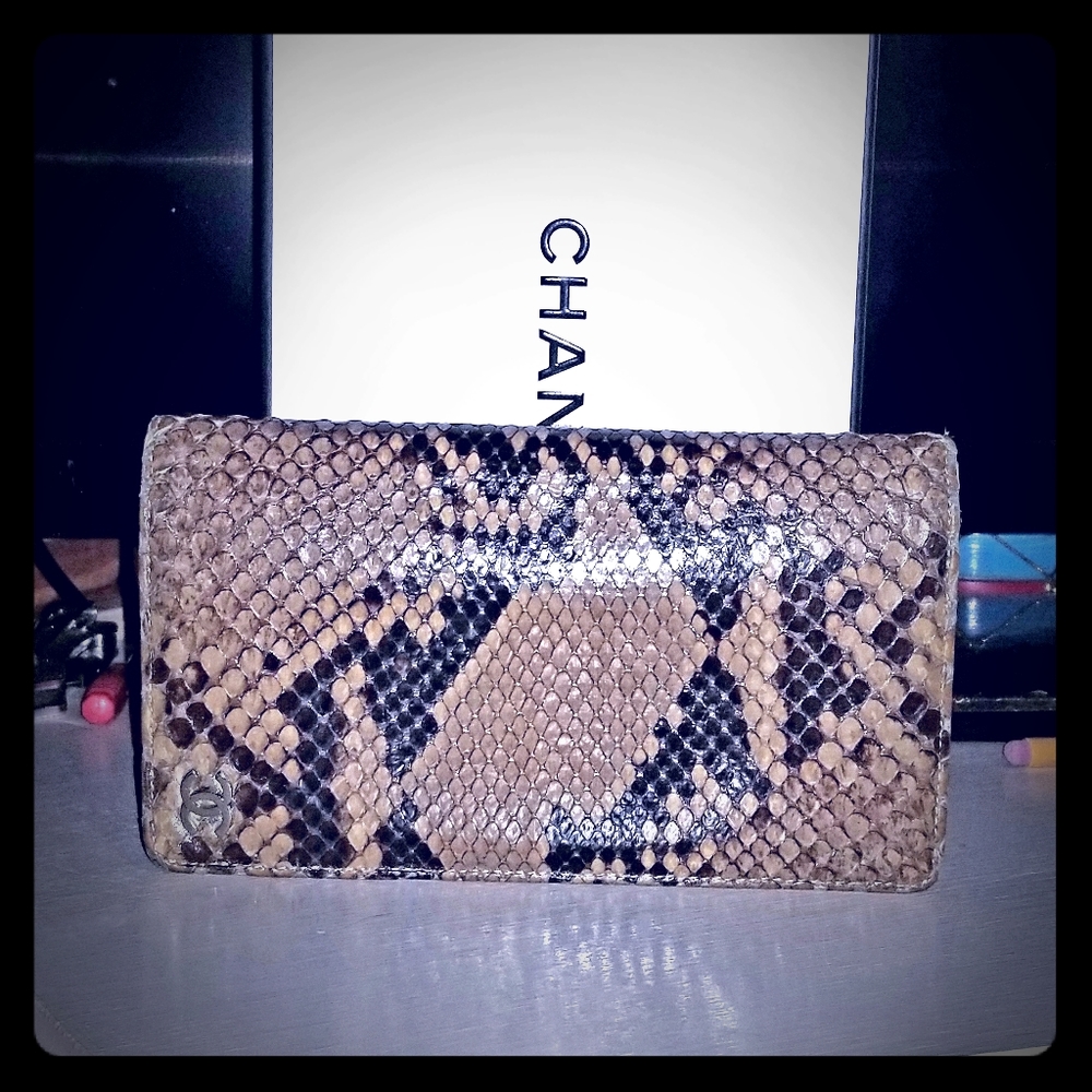 SOLD Chanel RARE Python Long Wallet